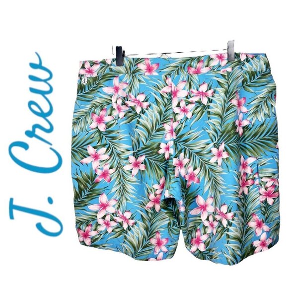 J. CREW Hawaiian Print Board Shorts Swim Trunks Men's Size 38 - Picture 2 of 11